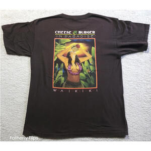 Cheeseburger In Paradise Jimmy Buffet T-Shirt Men's XL Brown Waikiki Vintage